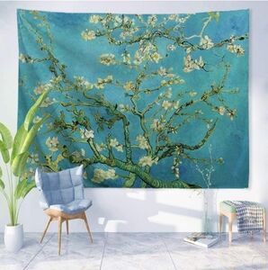 XL Almond Blossom Branches Vincent Van Gogh Big Floral Wall Art Tapestry New